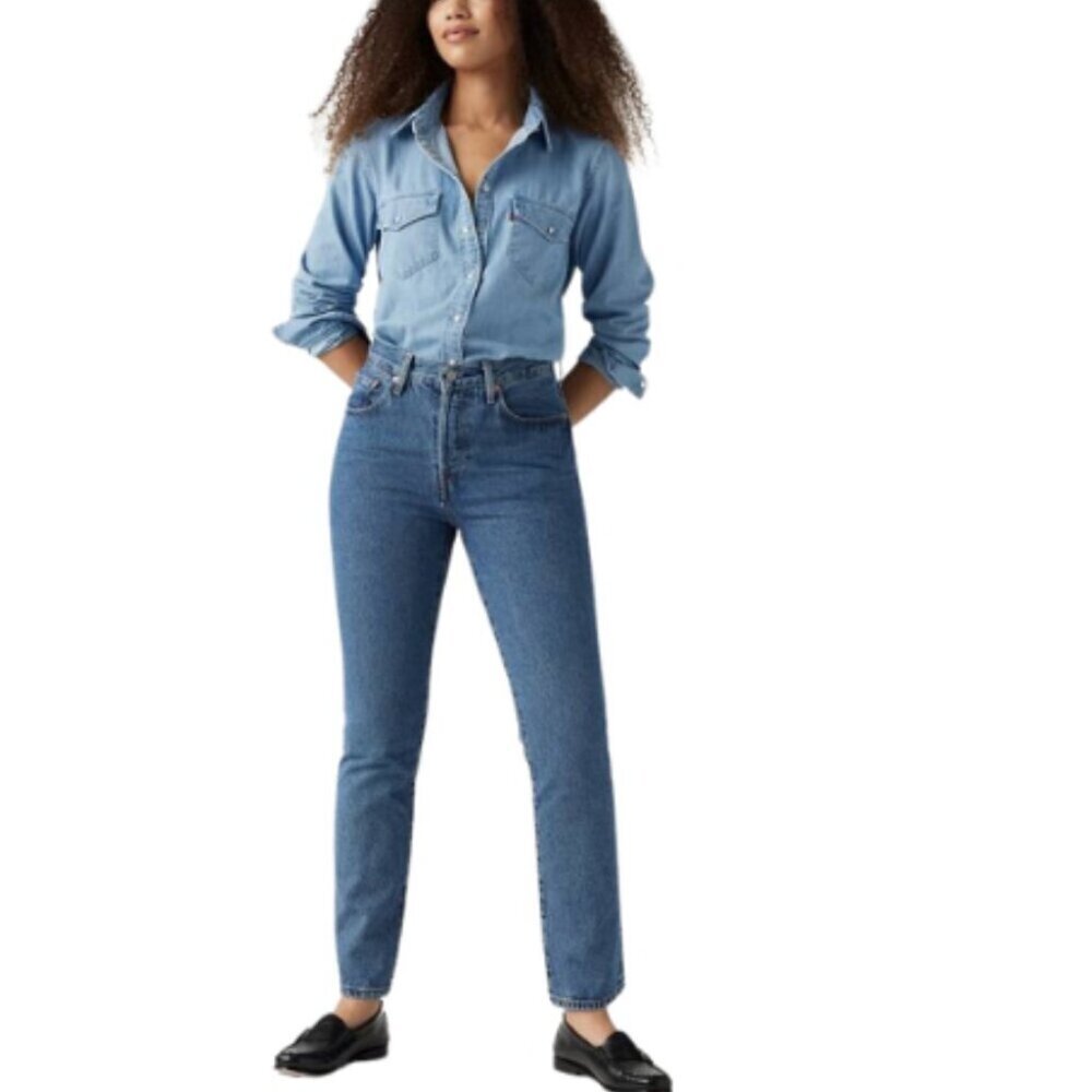 Levi's 501, Sz 29 Mid Blue Straight Leg Jeans